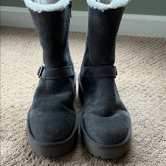UGG Koolaburra Gray Suede fleece lined Boots - Picture 3 of 13